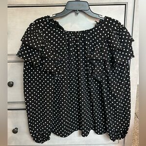 Polka dot print blouse